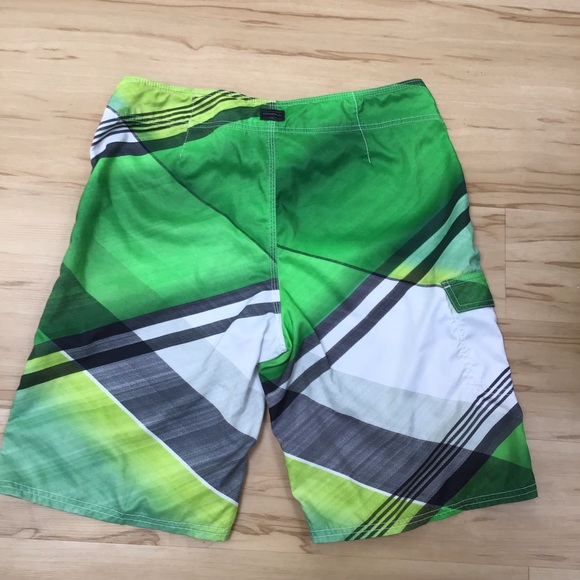 O’Neill Green Plaid Swim Board Shorts Size 33 - Picture 3 of 8